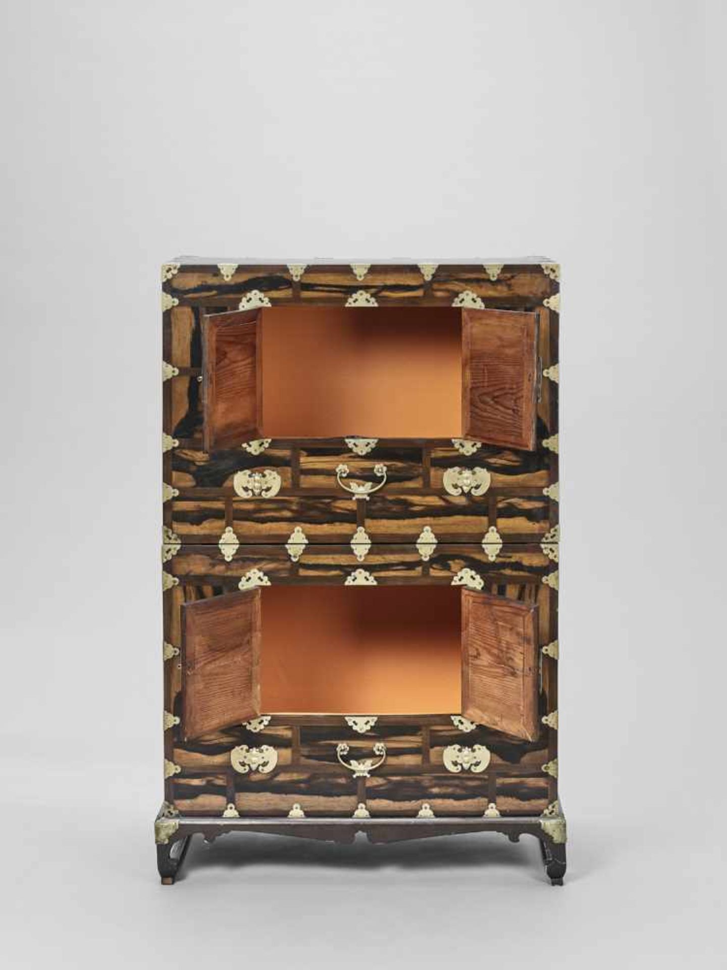 A KOREAN PORTABLE ‘DOUBLE ’ CABINET, LATE 19th CENTURY <br - Image 2 of 7