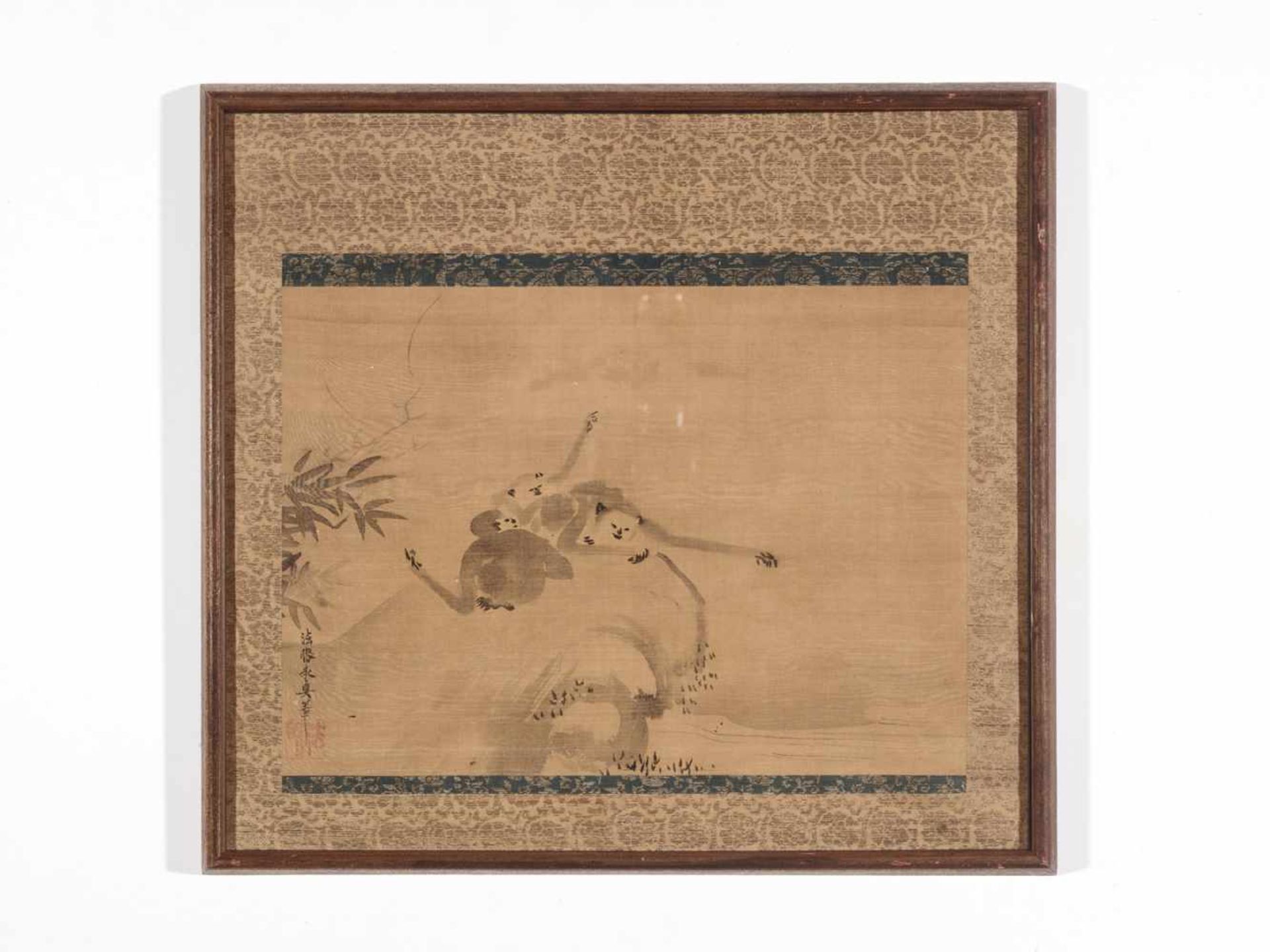 KANO EISHIN YASUNOBU: A SUMI-E DEPICTING GIBBONS - Bild 3 aus 7