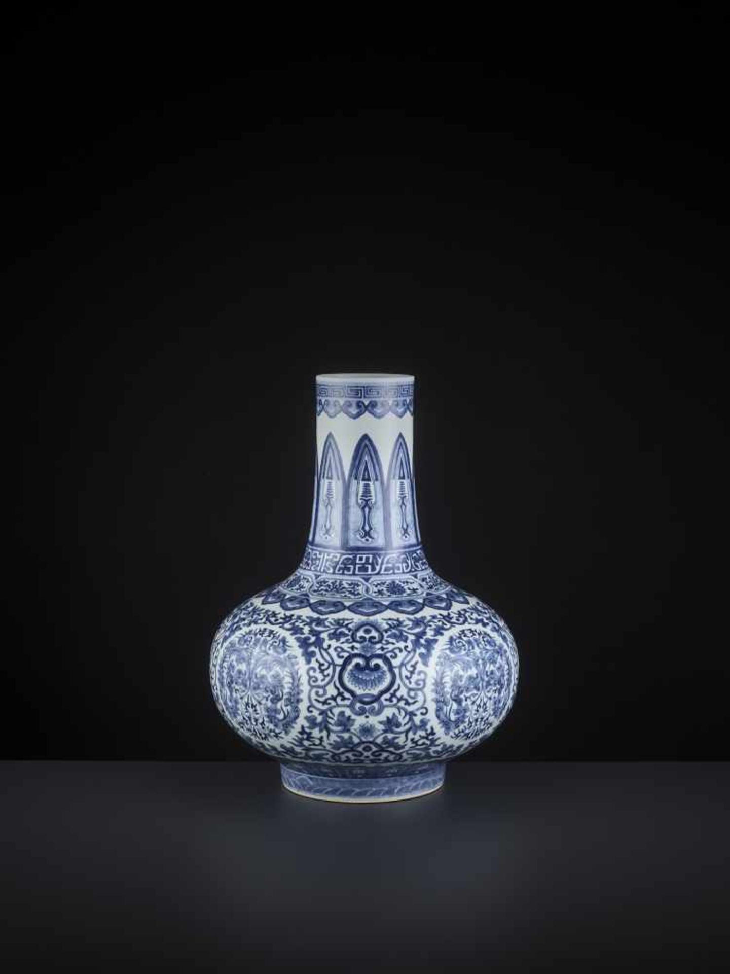 A BLUE AND WHITE TIANQIU PING, QING - Image 4 of 10