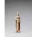 A TL-TESTED TERRACOTTA FIGURE OF A COURT LADY, TANG