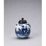 A BLUE AND WHITE GINGER JAR, QING