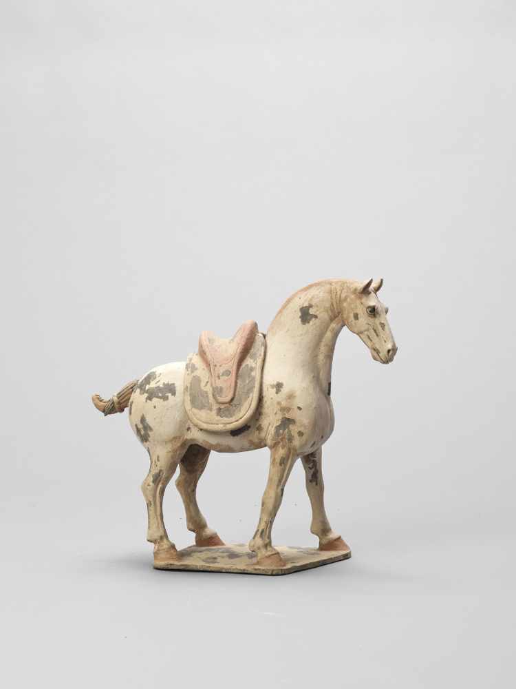 A TL-TESTED TERRACOTTA MODEL OF A HORSE, EARLY TANG