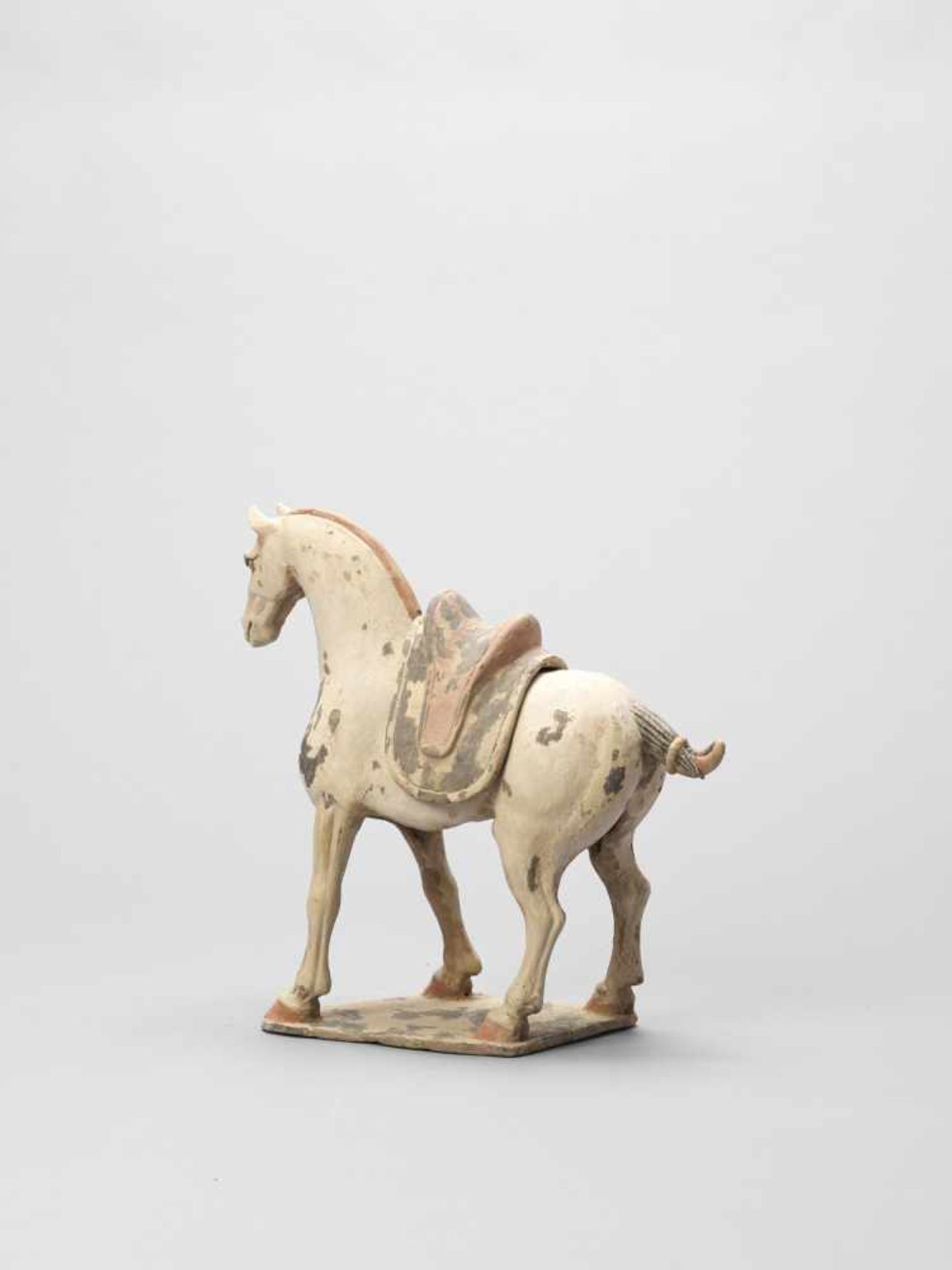 A TL-TESTED TERRACOTTA MODEL OF A HORSE, EARLY TANG - Bild 4 aus 6