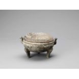 TRIPOD VESSEL WITH LID, WESTERN HAN