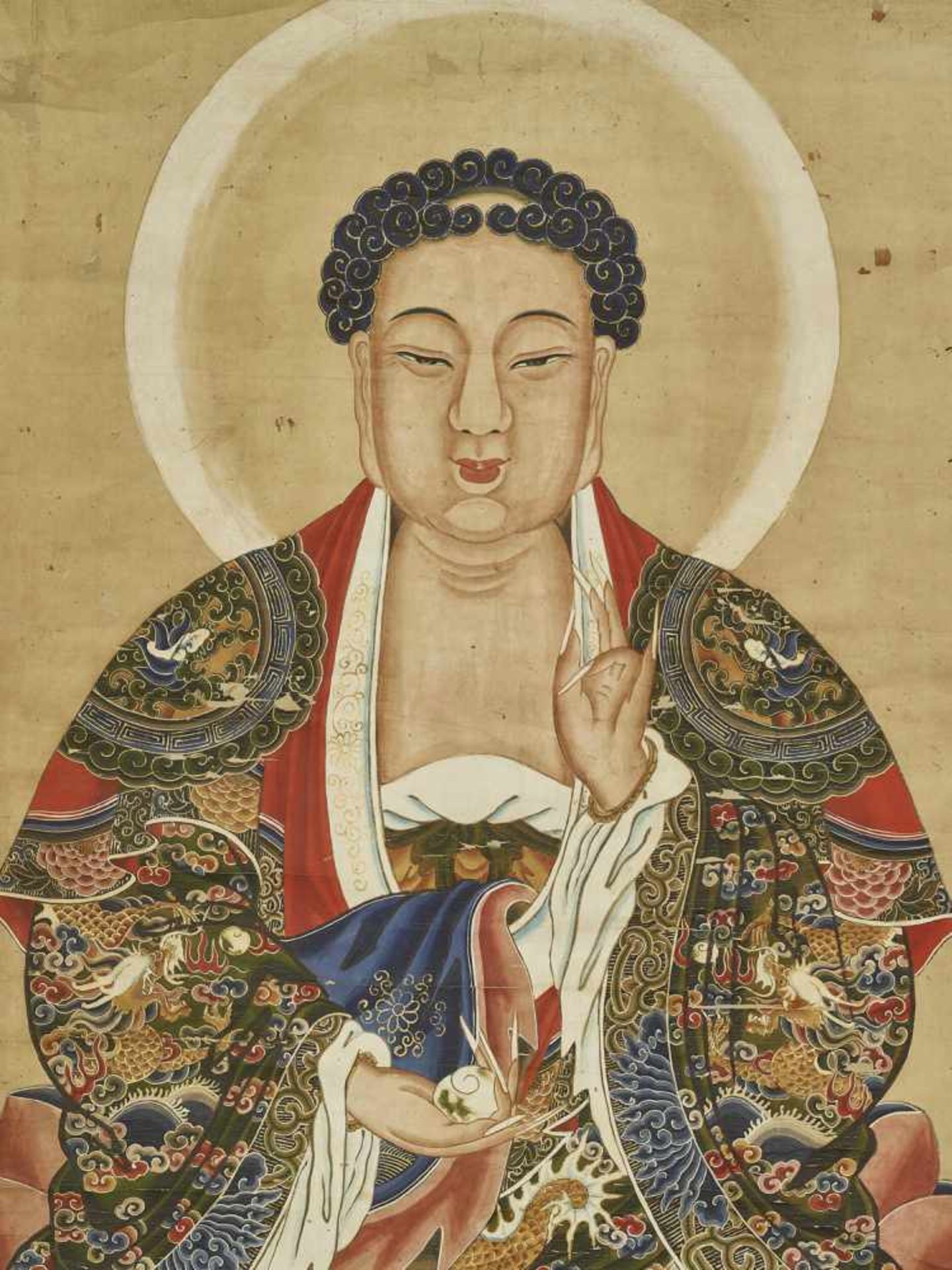 A PAINTING OF BUDDHA, QING - Image 2 of 5