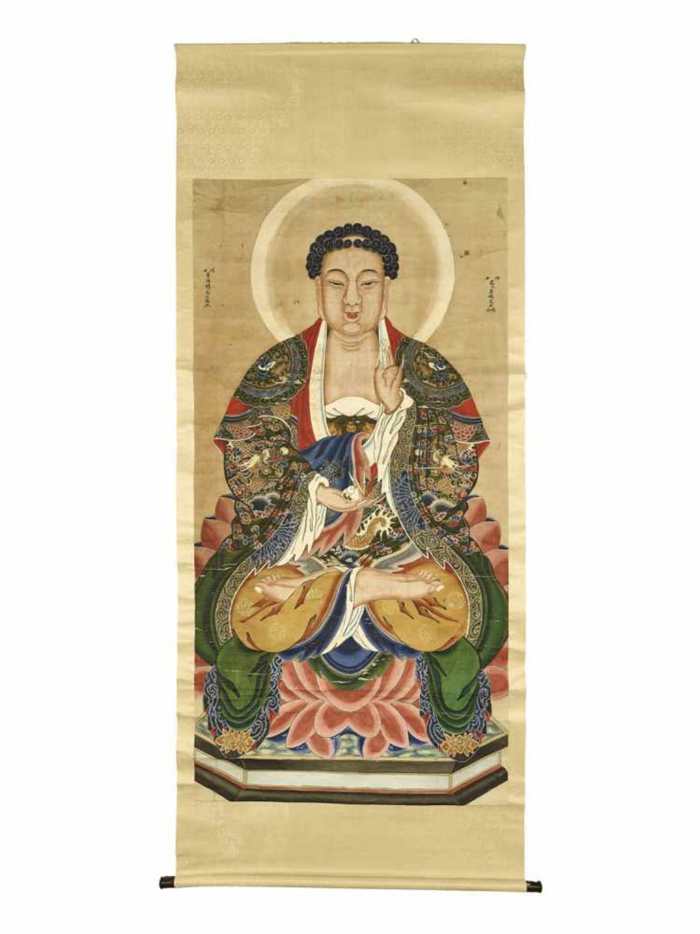 A PAINTING OF BUDDHA, QING