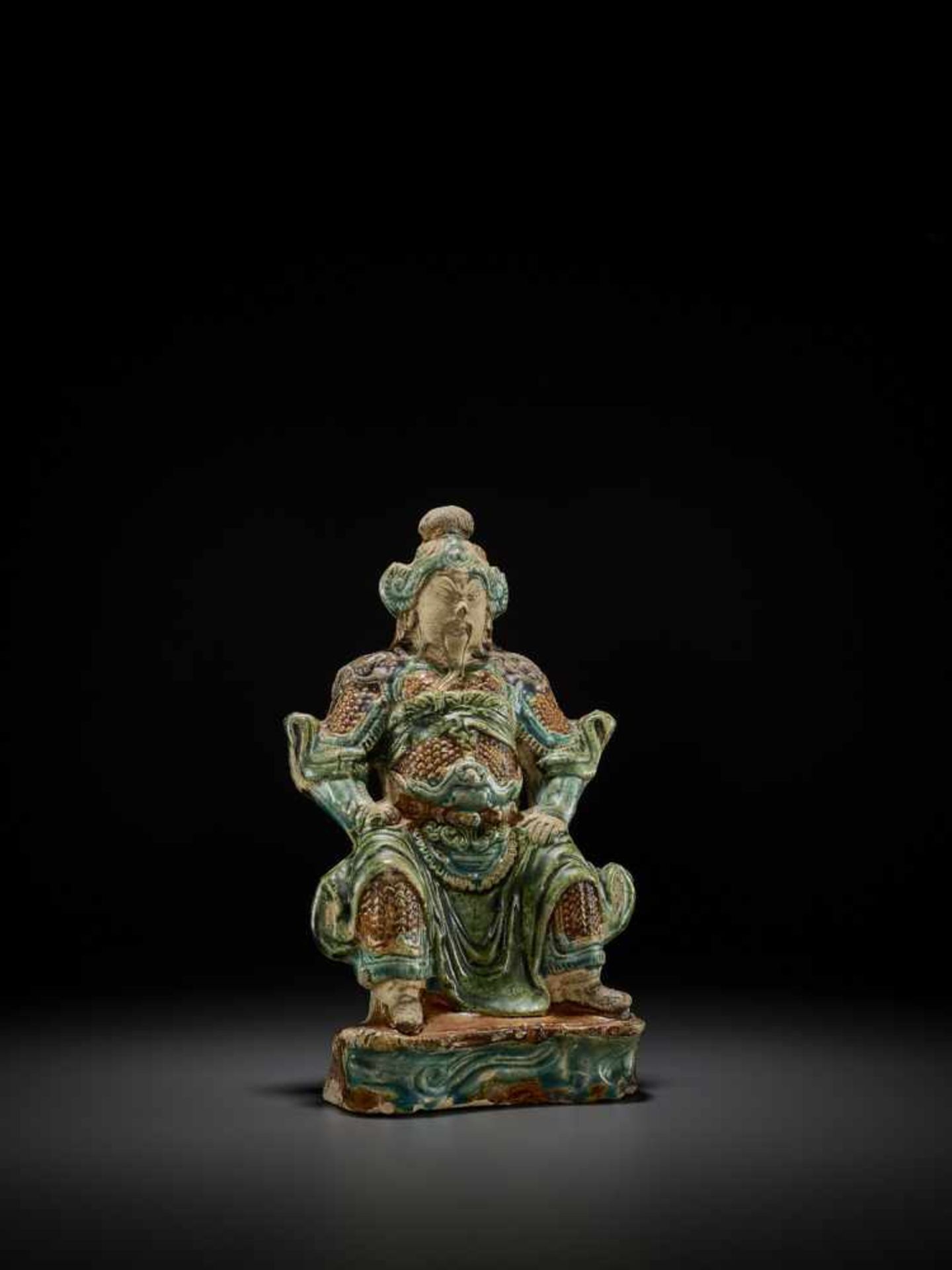 A BISCUIT FIGURE OF GUANDI, MING - Bild 8 aus 9