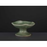 A CELADON STEM CUP, QING