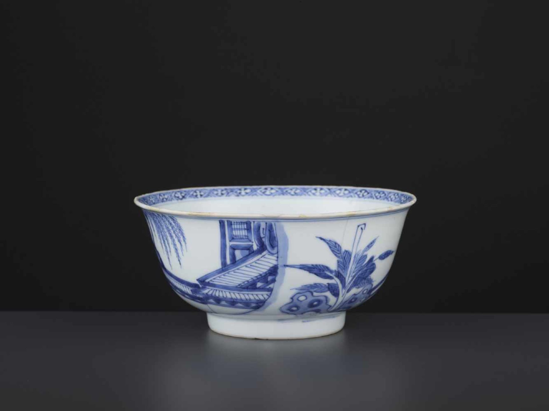 A BLUE & WHITE BOWL, KANGXI - Image 3 of 9