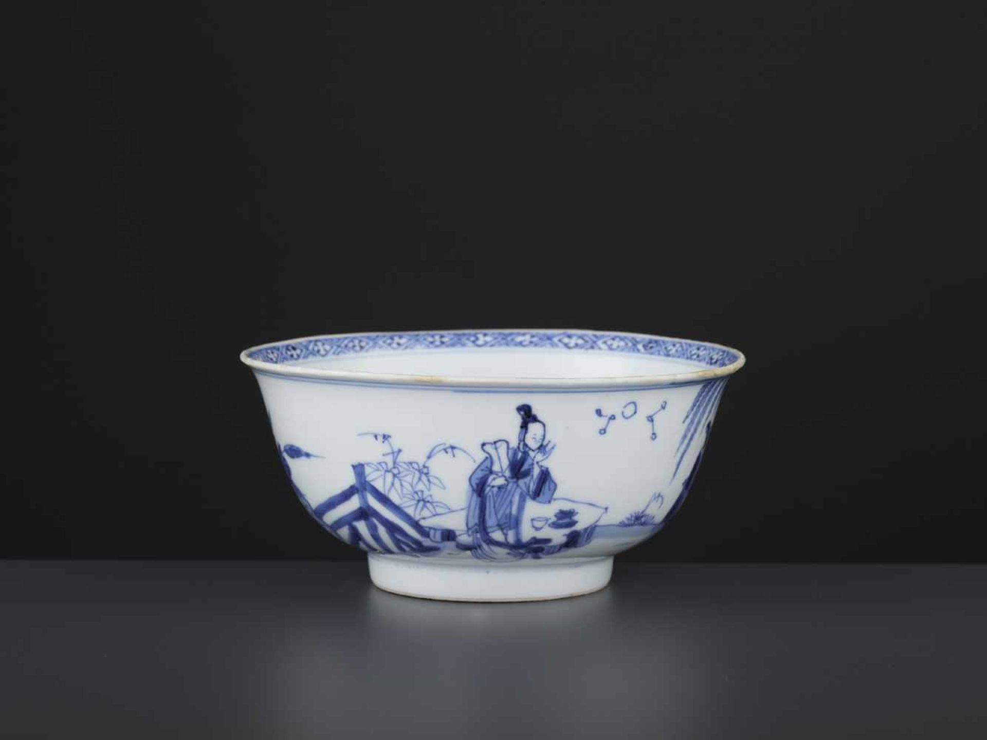 A BLUE & WHITE BOWL, KANGXI - Image 5 of 9