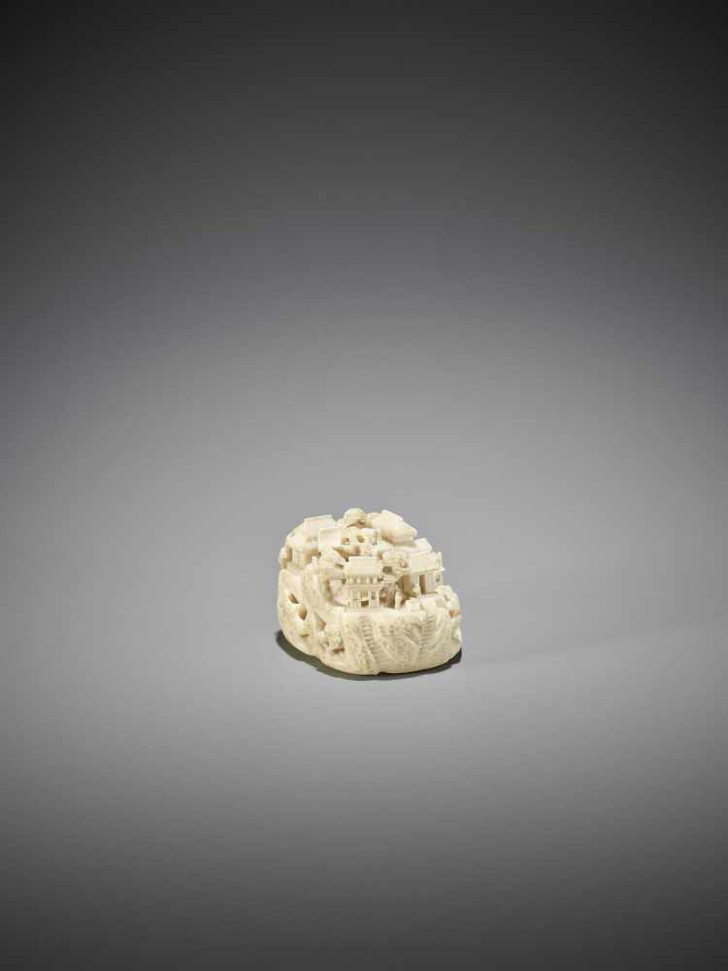 KAGETOSHI: A VERY FINE IVORY NETSUKE OF A ROSEI’S DREAM<b - Bild 7 aus 11