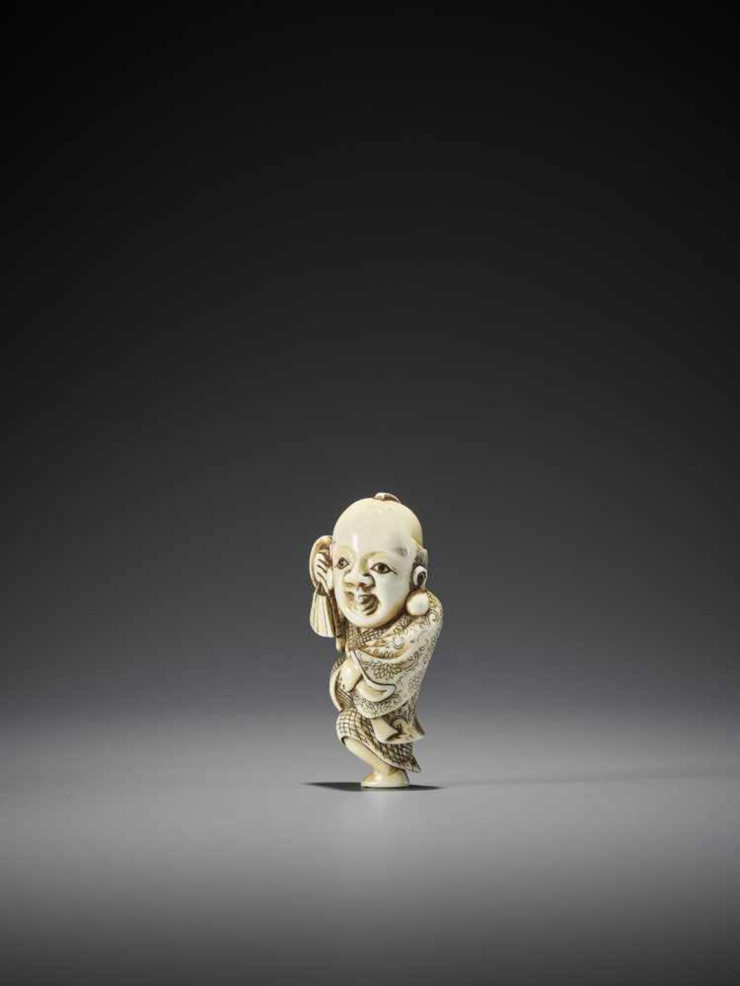 YOSHIMASA: AN IVORY NETSUKE OF FUKUSUKE - Image 4 of 10