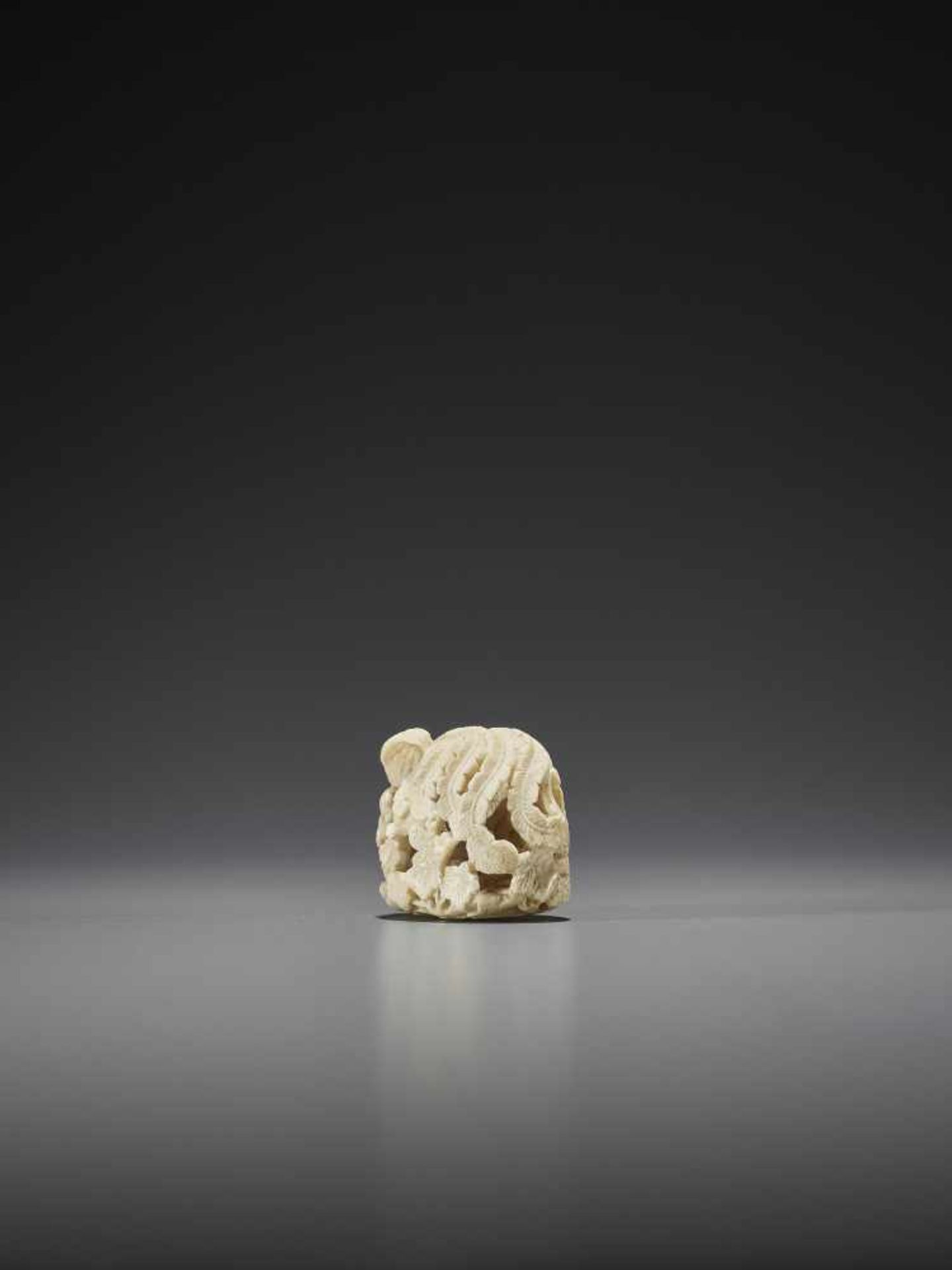 KAGETOSHI: A FINE IVORY NETSUKE OF A HO-O BIRD - Bild 4 aus 8