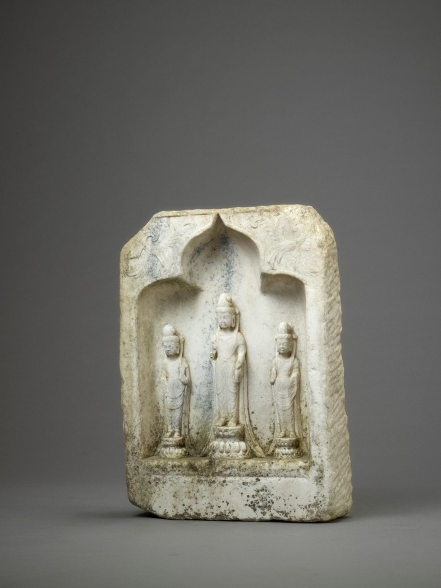 A WHITE MARBLE BUDDHIST STELE, NORTHERN QI DYNASTY - Image 3 of 10