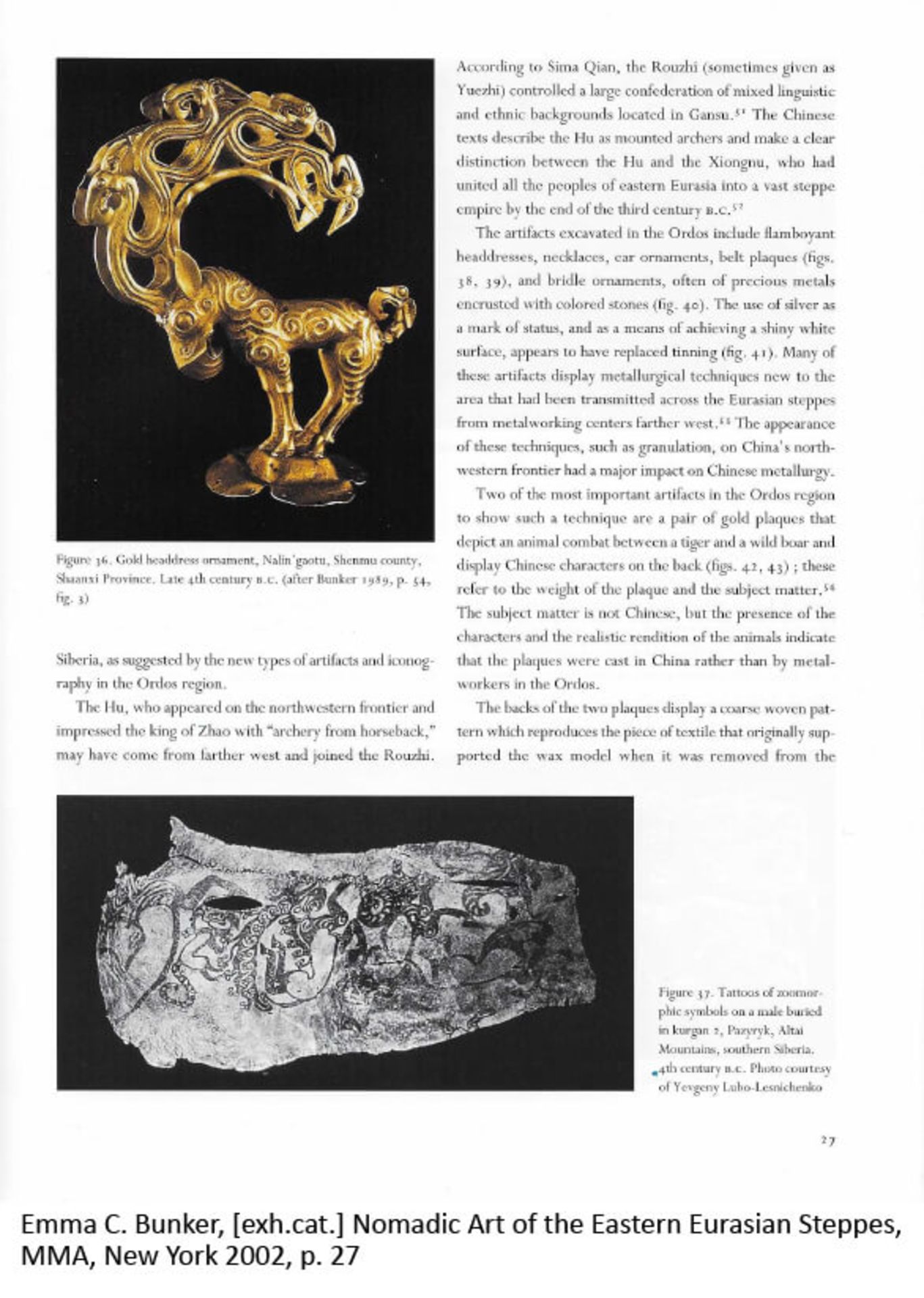 A GOLD ‘STAG-BIRD’ NOMAD CHIEF CAP CREST, NORTHWESTERN CHINA, LATE 3RD CENTURY BC <br - Image 23 of 24