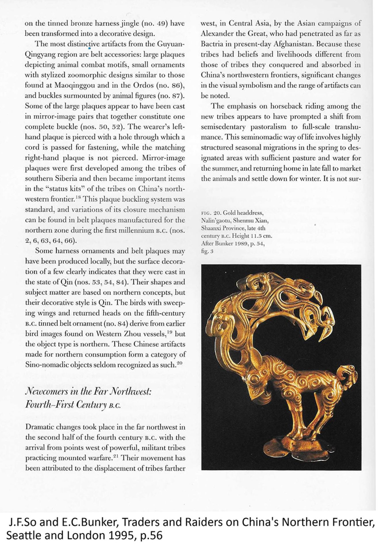 A GOLD ‘STAG-BIRD’ NOMAD CHIEF CAP CREST, NORTHWESTERN CHINA, LATE 3RD CENTURY BC <br - Bild 19 aus 24