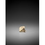 AN IVORY KYOTO SCHOOL NETSUKE OF TWO RATS UnsignedJapan, Kyoto, early 19th century, Edo period (