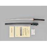 A KATANA IN KOSHIRAE WITH NBTHK CERTIFICATE Japan, 18th century, Edo period (1615-1868)The blade: