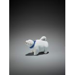 A RARE AND CHARMING HIRADO PORCELAIN DOG-SHAPED SUITEKI (WATER DROPPER) Japan, 19th century, Edo