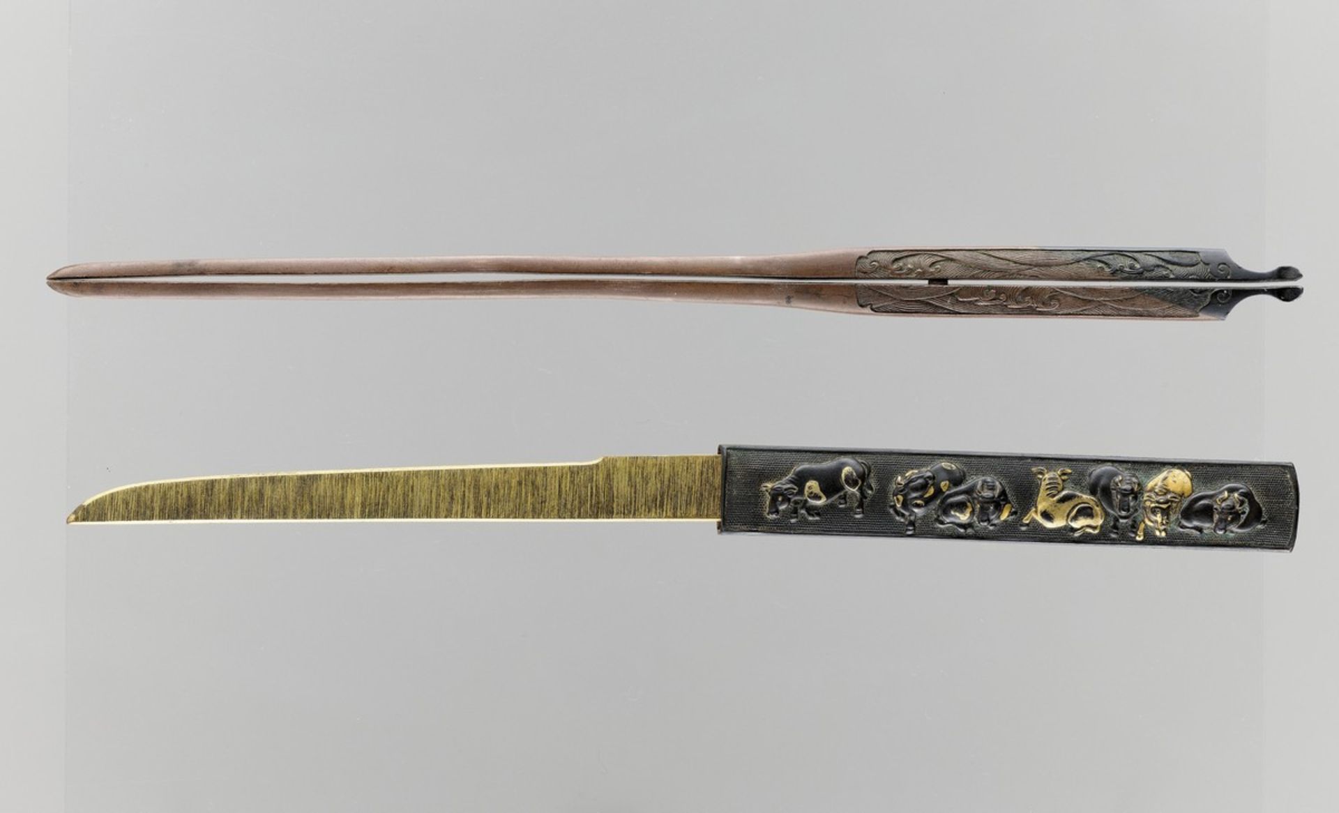 A KO-WAKIZASHI IN UNUSUAL ‘EBI‘ KOSHIRAE Japan, dated 1864, late Edo period (1615-1868)The blade:The - Bild 6 aus 10