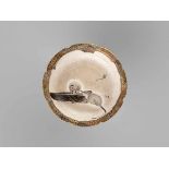 KINZAN: AN EXCEPTIONAL SATSUMA BOWL WITH RATS GNAWING ON A FEATHER By Kinzan, signed KinzanJapan,