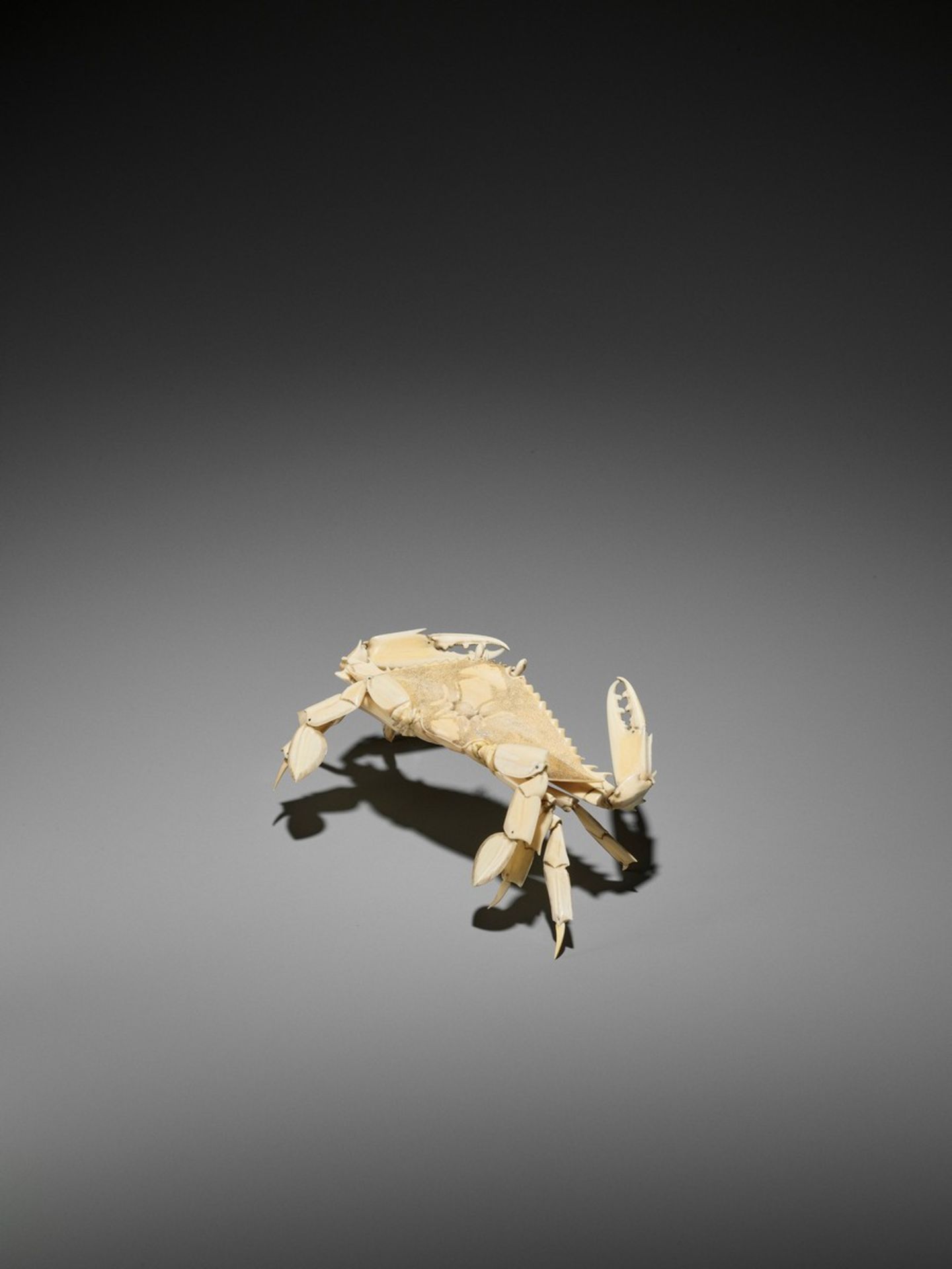 AN ARTICULATED IVORY OKIMONO OF A CRAB WITH WIDE CARAPACE Japan, Meiji period (1868-1912)The crab - Bild 7 aus 13