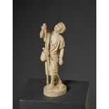 HOSHU: A LARGE TOKYO SCHOOL IVORY OKIMONO OF A BIRDWATCHER By Hasegawa Hoshu, signed HoshuJapan,