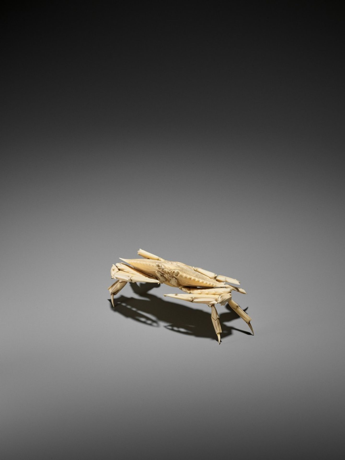 AN ARTICULATED IVORY OKIMONO OF A CRAB WITH WIDE CARAPACE Japan, Meiji period (1868-1912)The crab - Bild 10 aus 13