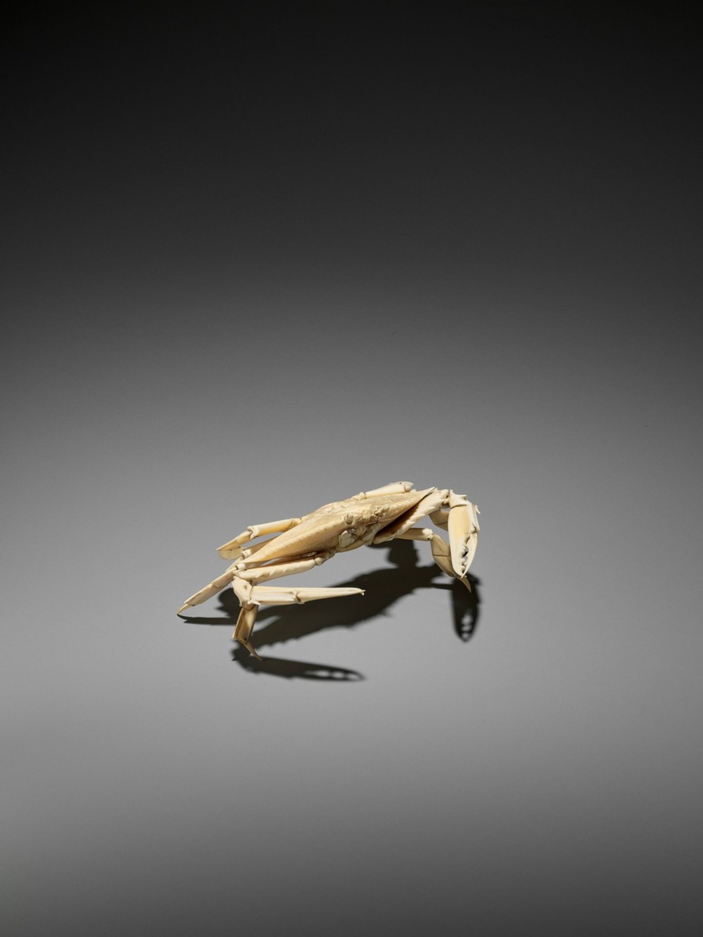 AN ARTICULATED IVORY OKIMONO OF A CRAB WITH WIDE CARAPACE Japan, Meiji period (1868-1912)The crab - Bild 4 aus 13