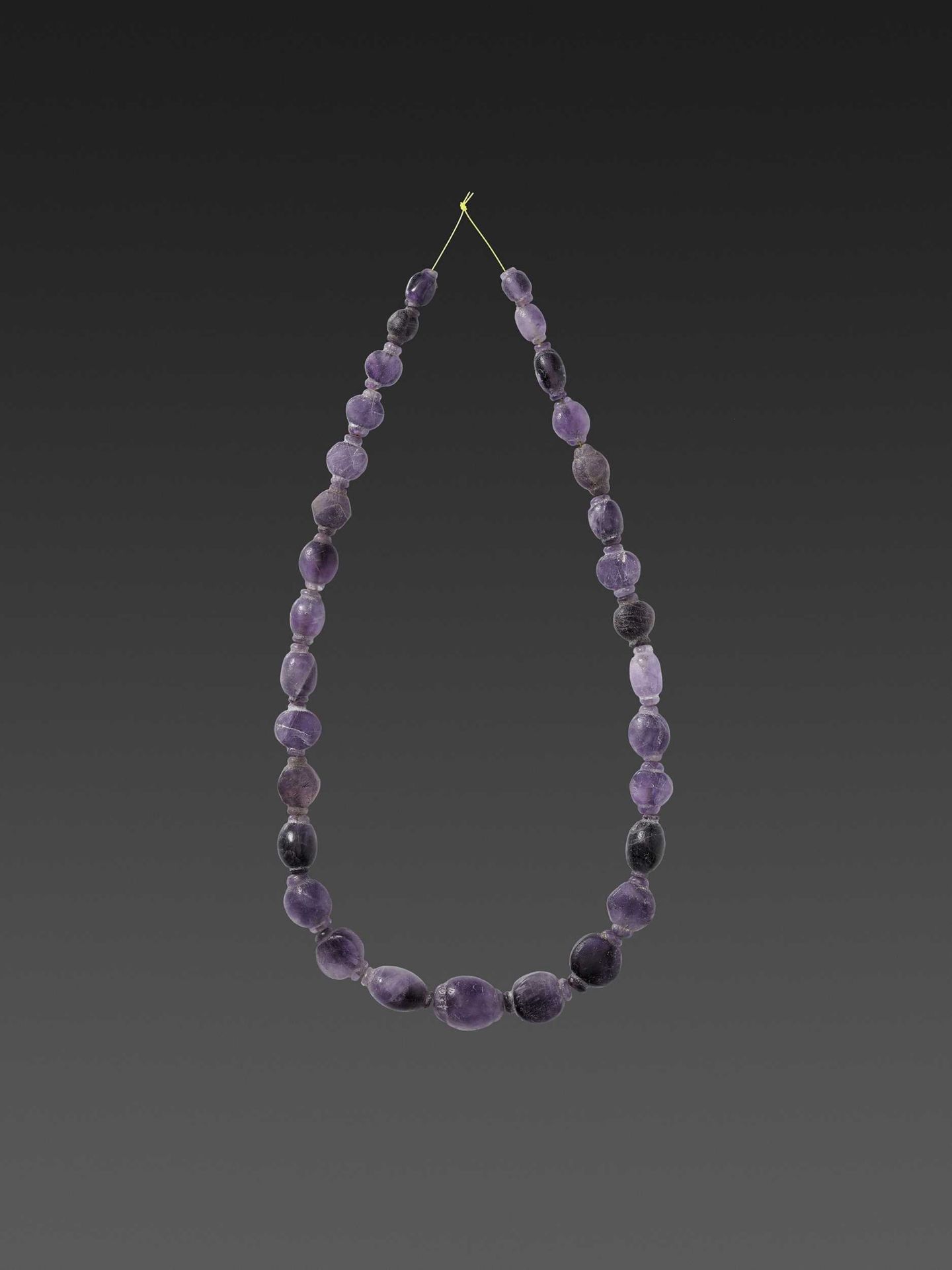 A SAMON VALLEY OR EARLY PYU NECKLACE WITH AMETHYST BEADS - Bild 5 aus 5