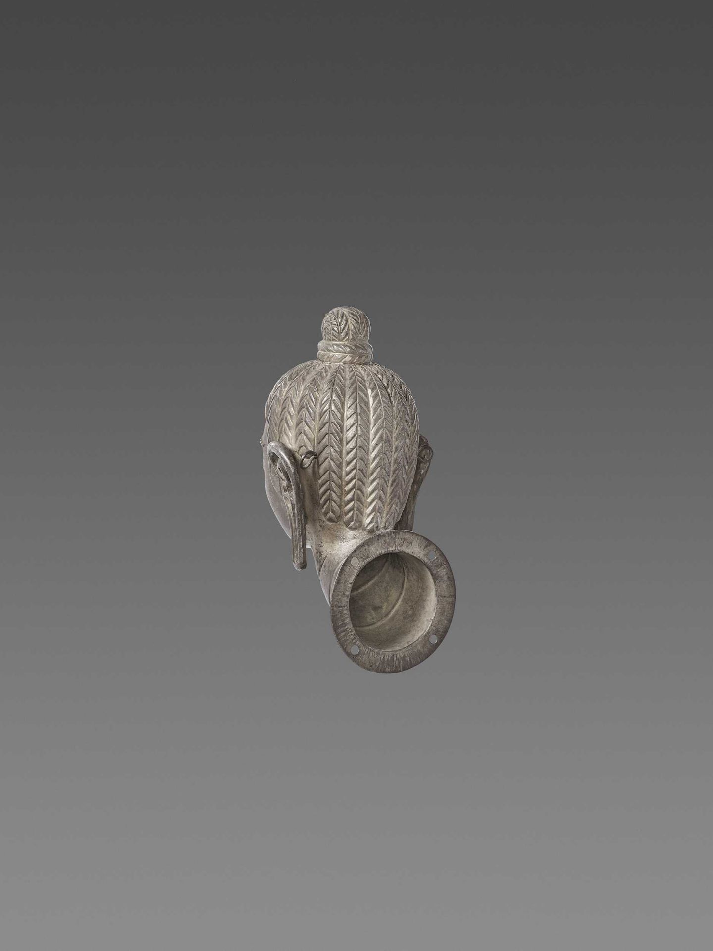 A FINE AND RARE CHAM SILVER HEAD OF SHIVA - Image 7 of 7