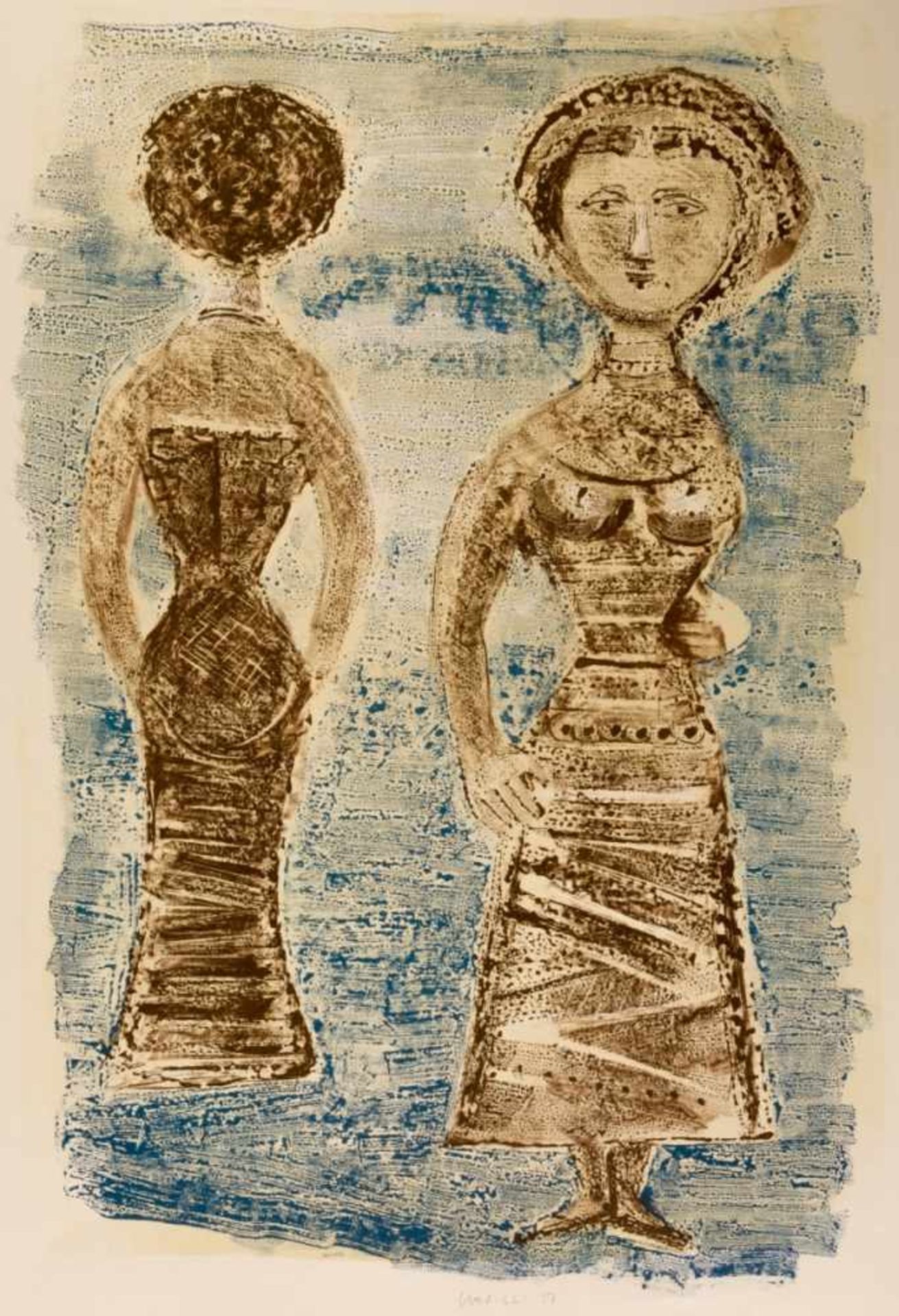 Massimo CAMPIGLI (1895-1971), Serata d'ottobre, Very large lithography, signed with penciland