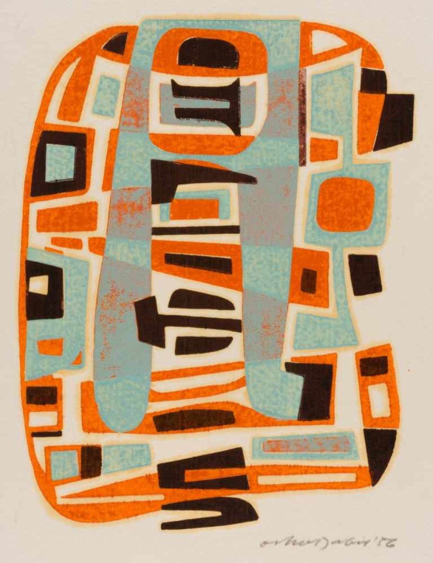 Oskar DALVIT (1911-1975)Ohne TitelKonvolut von 3 grossen Linolschnitten, mit Bleistift
