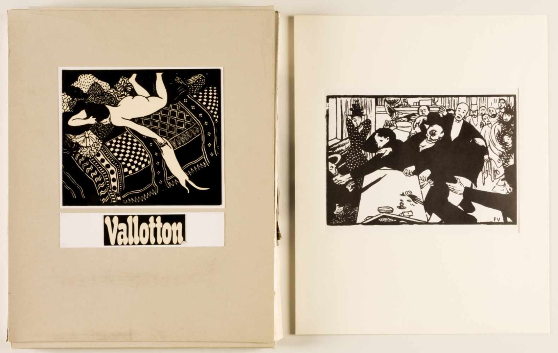 Félix VALLOTTON (1865-1925)L'oeuvre graphiqueKonvolut von 33 Reproduktionen von GraphikenMappe: 44,5