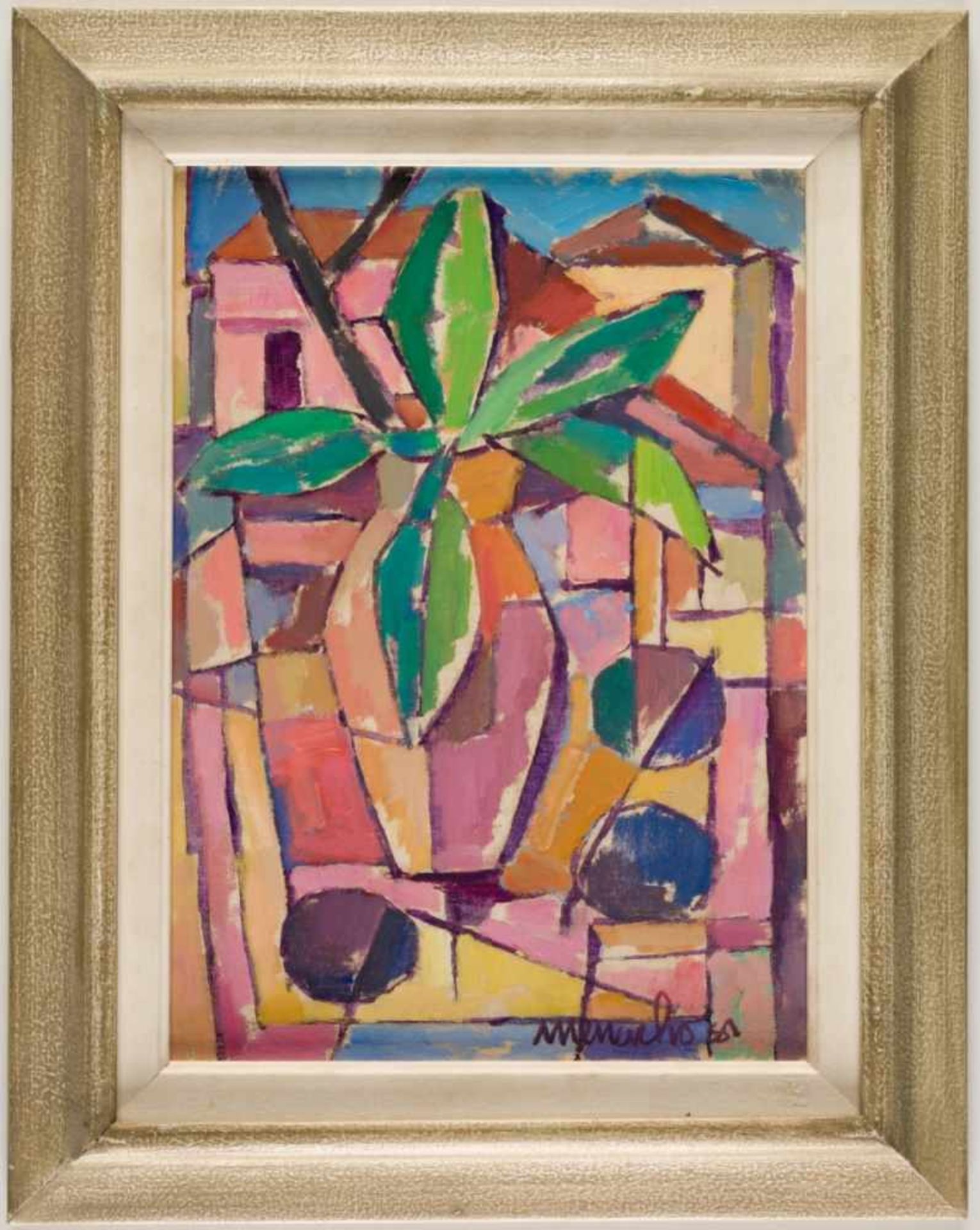 Manoel Martins MENACHO (1926-2011), Still-life, Oil on panel, signed and dated (19)81, 34x 24 cm, - Image 2 of 3