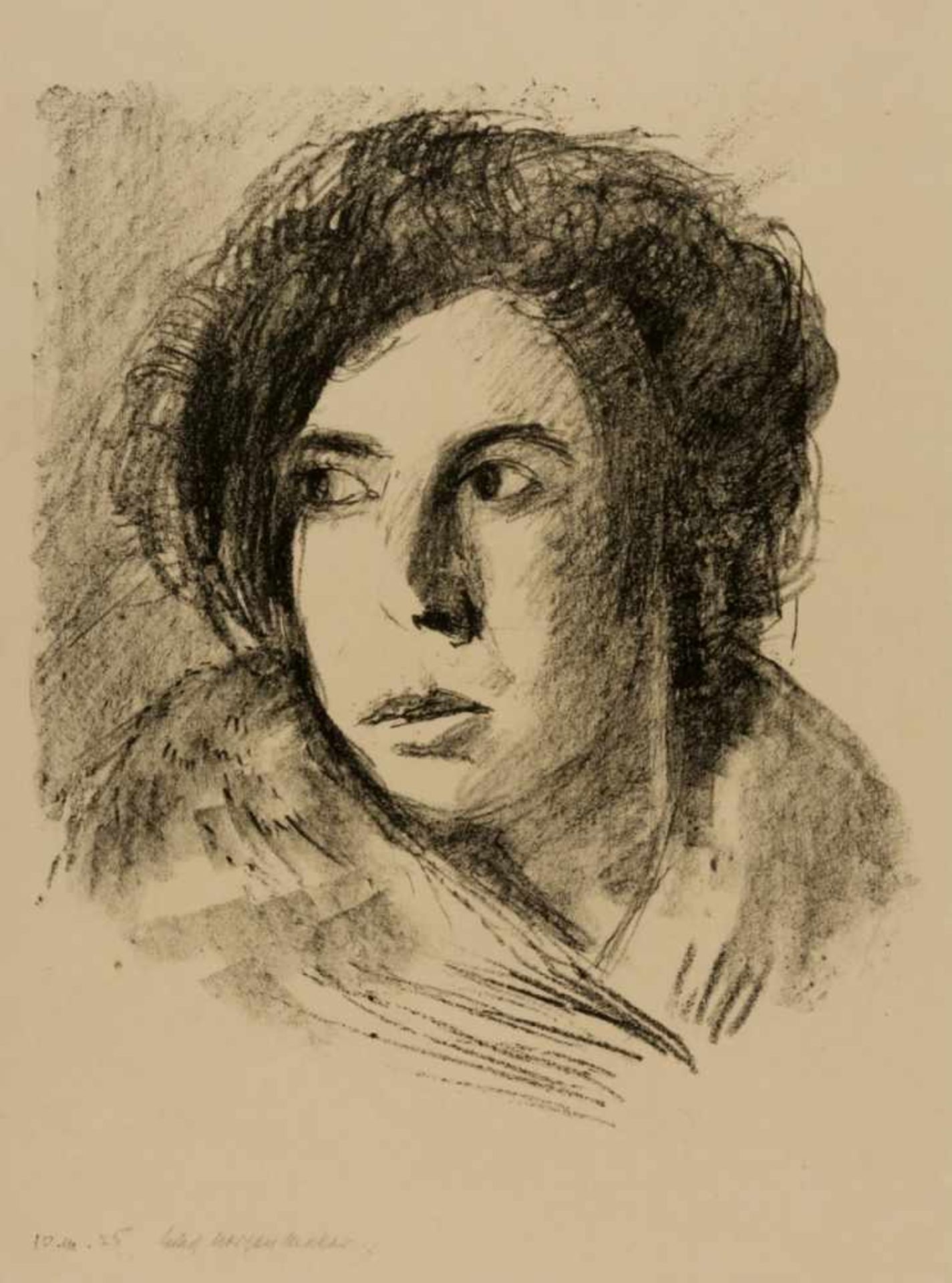 Ernst MORGENTHALER (1887-1962)PortraitGrosse Lithographie, mit Bleistift signiert26,5 x 22 cm,
