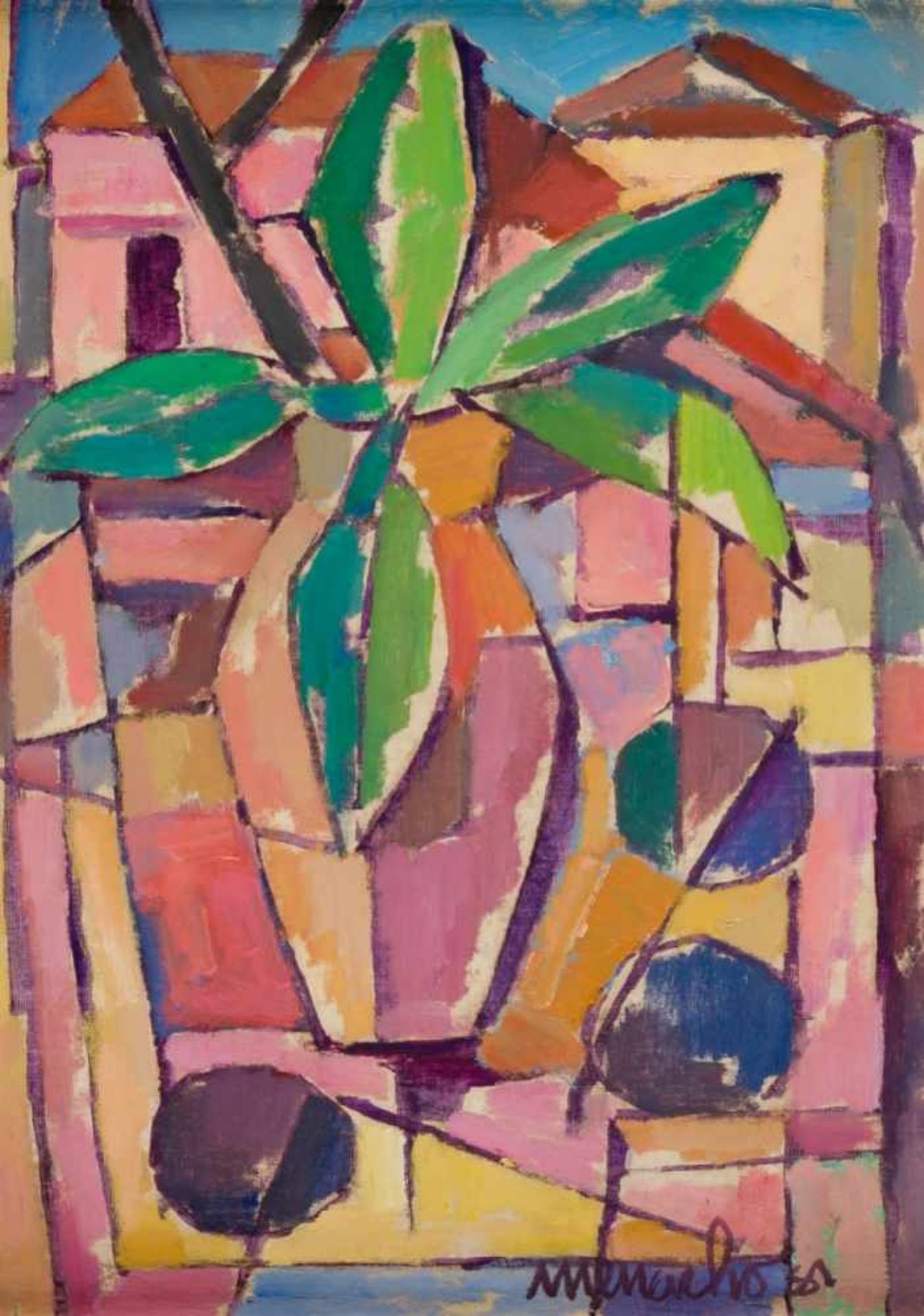 Manoel Martins MENACHO (1926-2011), Still-life, Oil on panel, signed and dated (19)81, 34x 24 cm,