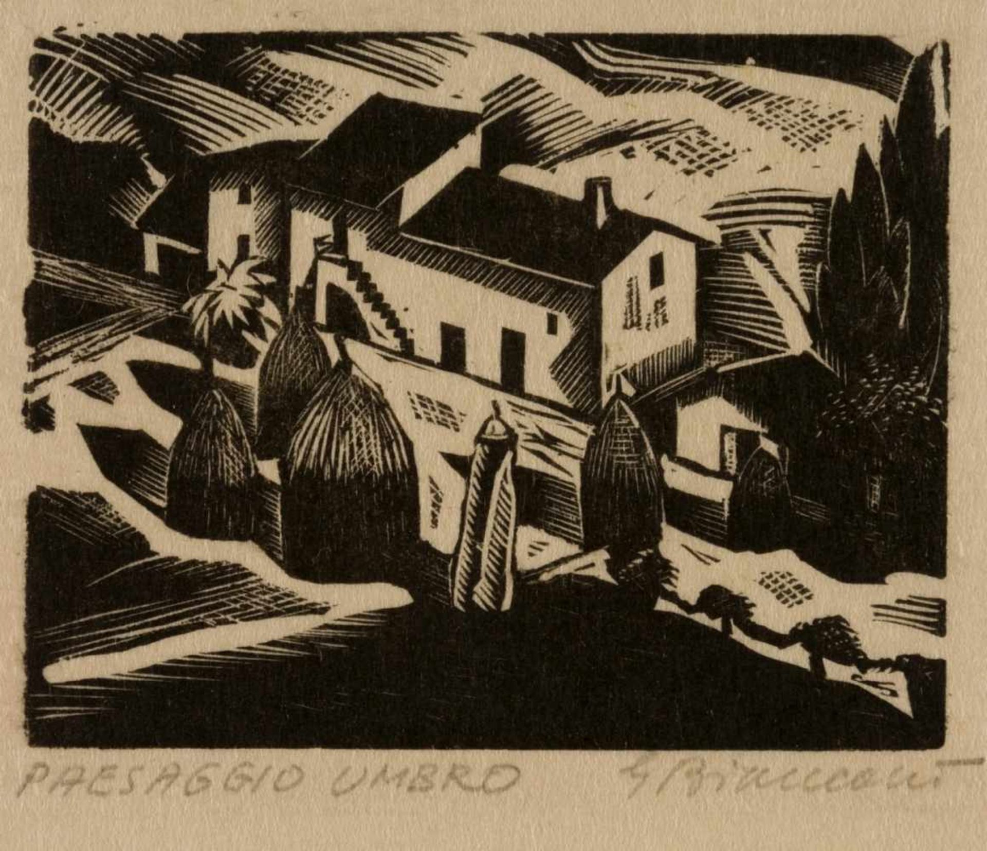 Giovanni BIANCONI (1891-1981)Paesaggio umbroHolzschnitt, mit Bleistift betitelt und signiert7 x 9