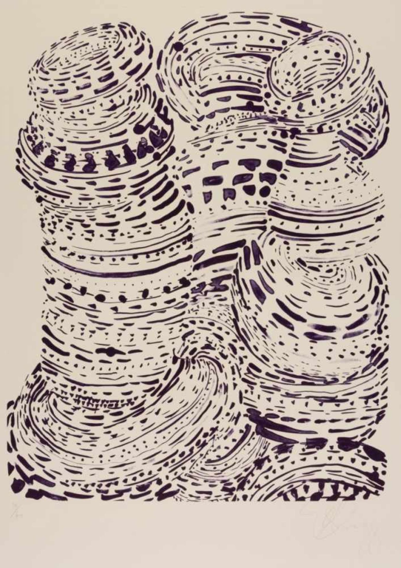 Tony CRAGG (1949), Identities, Very large lithography, 19/40, signed with pencil, 48 x 37cmTony