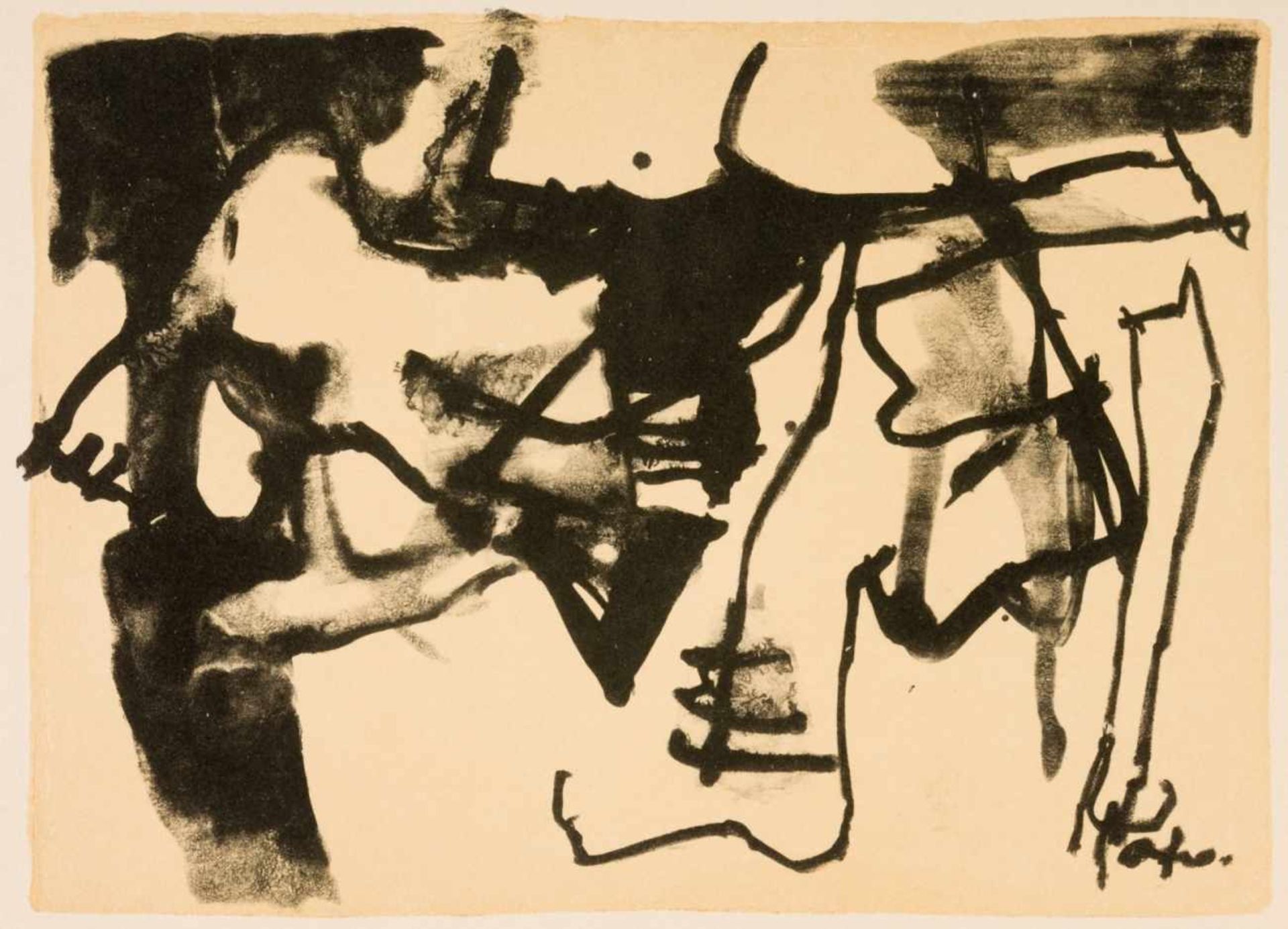 AFRO (1912-1976), Composition, Lithography, signed, 16 x 22 cmAFRO (1912-1976)