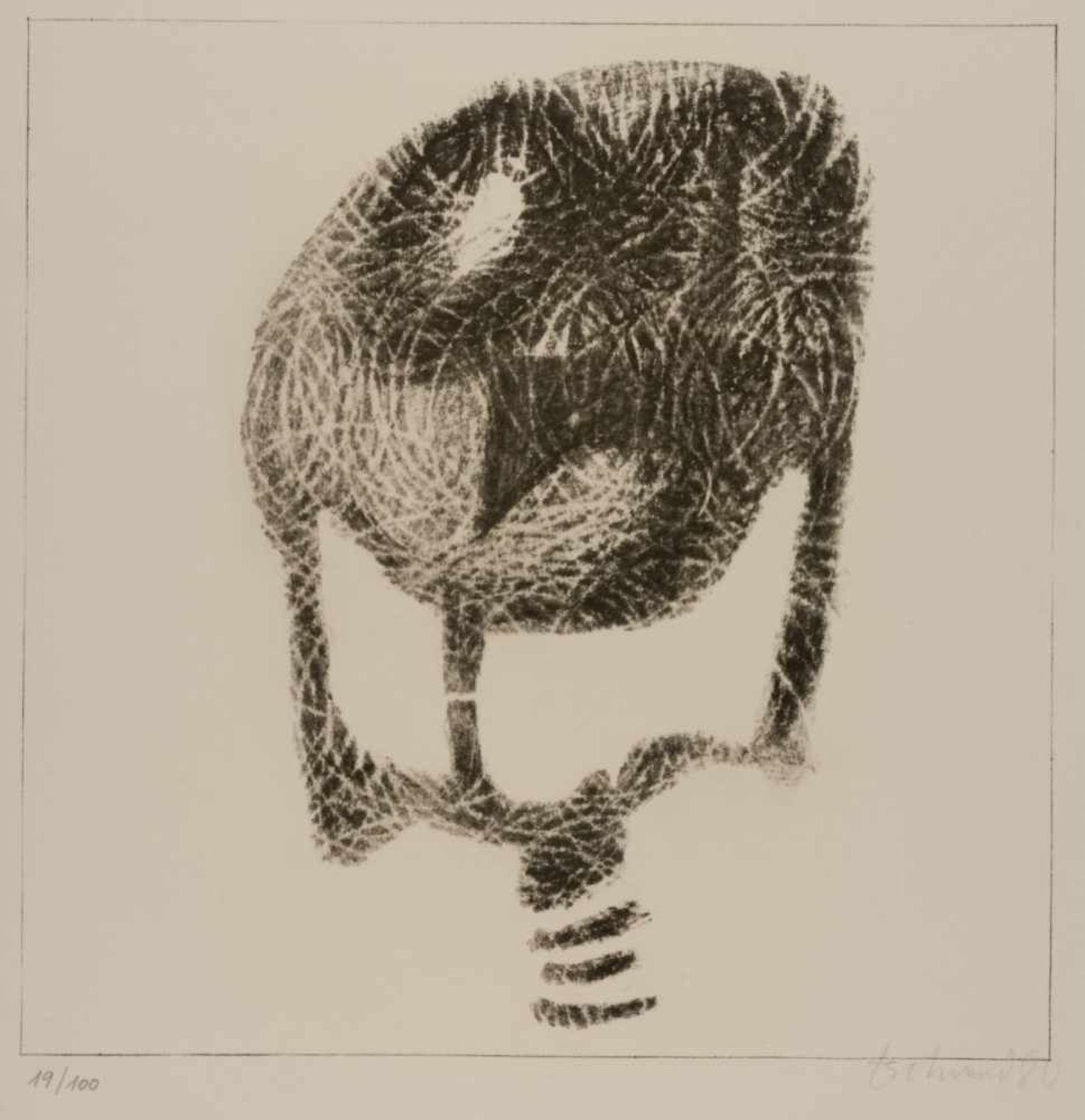 Otto TSCHUMI (1904-1985)Ohne TitelGrosse Lithographie, 19/100, mit Bleistift signiert und datiert (