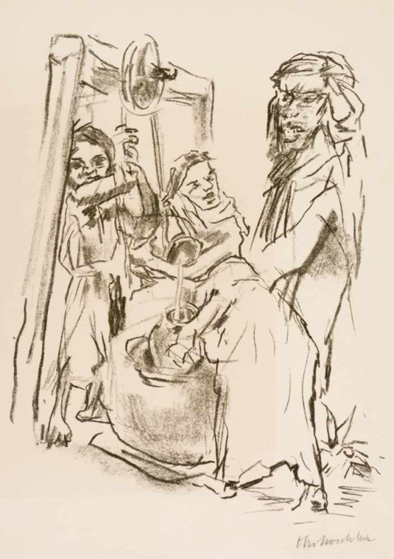 Oskar KOKOSCHKA (1886-1980), Saul and David, Very large lithography, signed with pencil,35 x 28