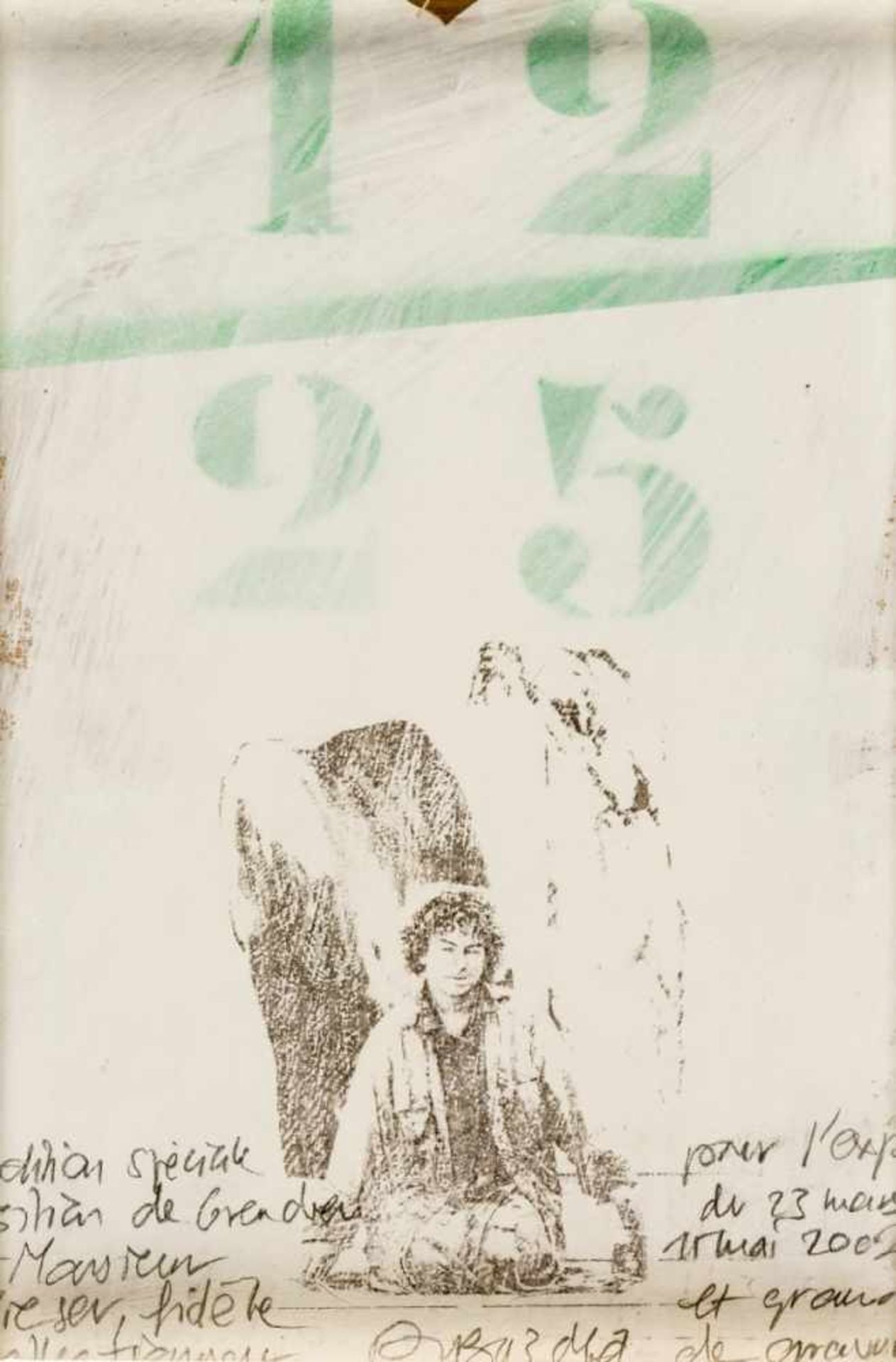 Christiane DUBOIS (1947)Ohne TitelKolorierte (?) Graphik, signiert, hinter Glasca. 29 x 19 cm,
