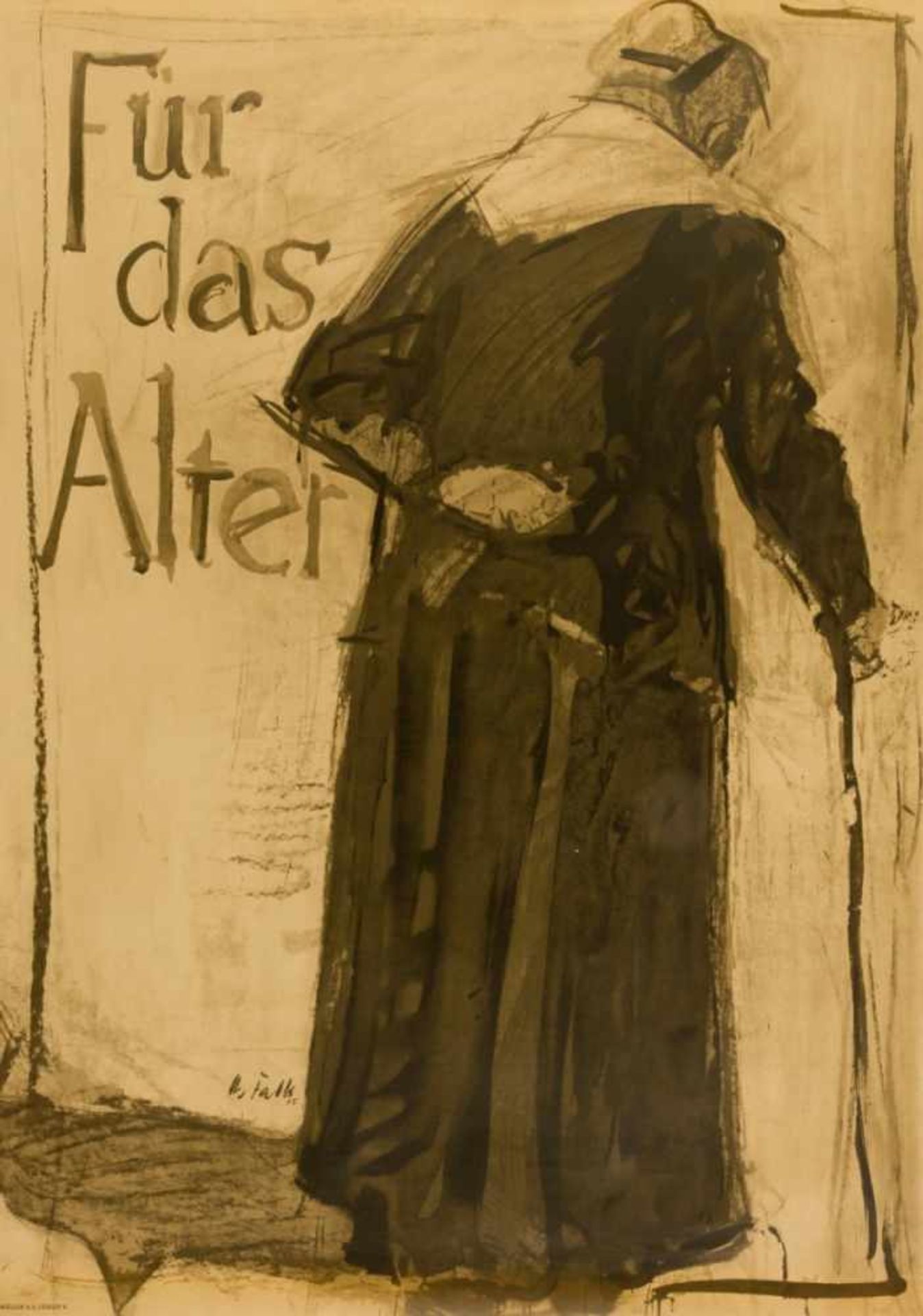 Hans FALK (1918-2002)Poster "Für das Alter"127,5 x 90 cm
