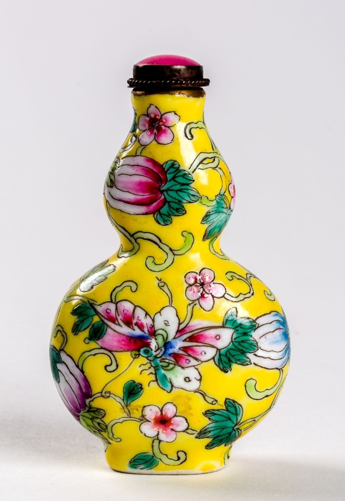 SNUFF BOTTLE MIT BLUMEN-MOTIVEN