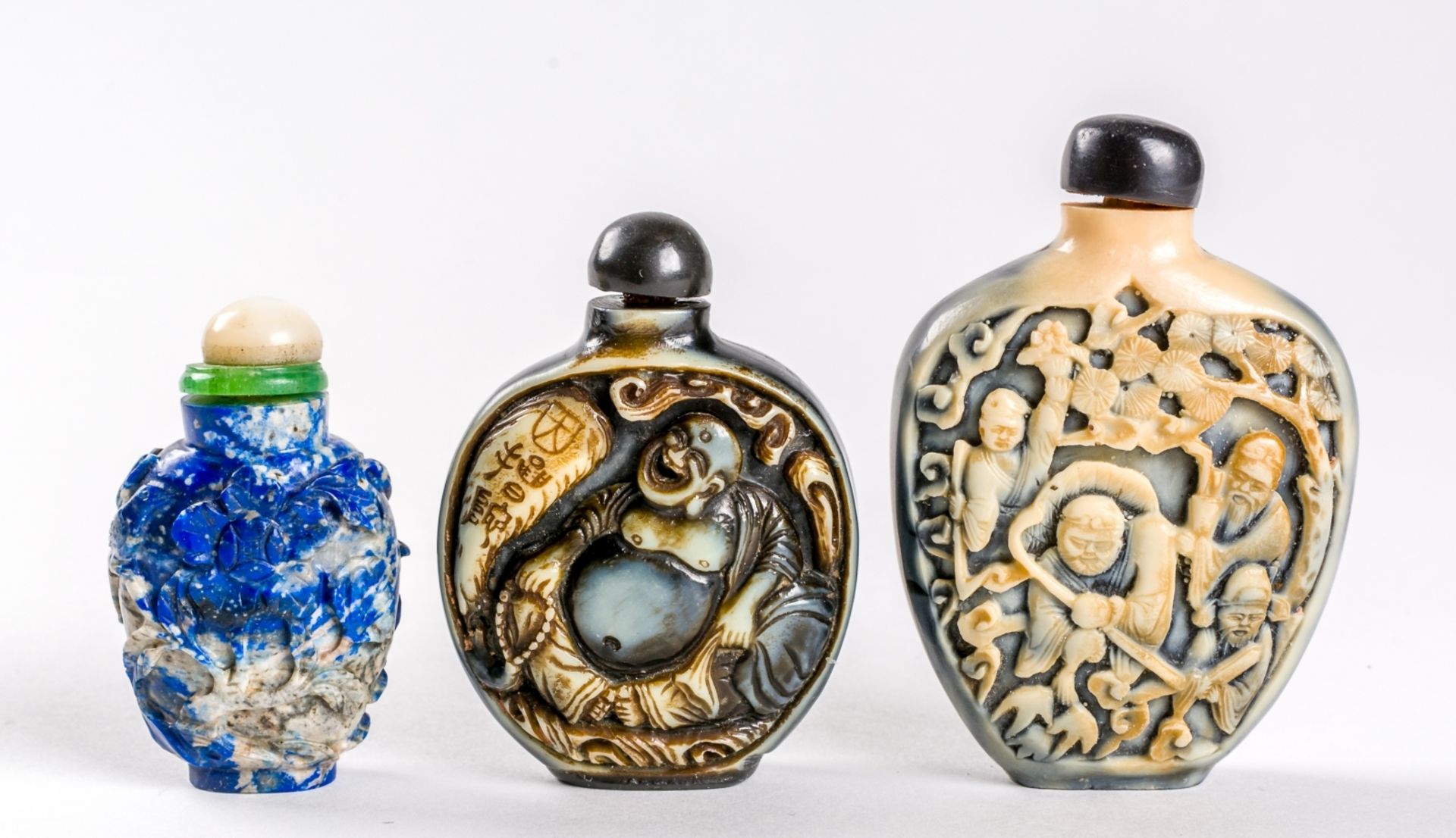 3 SNUFF BOTTLES