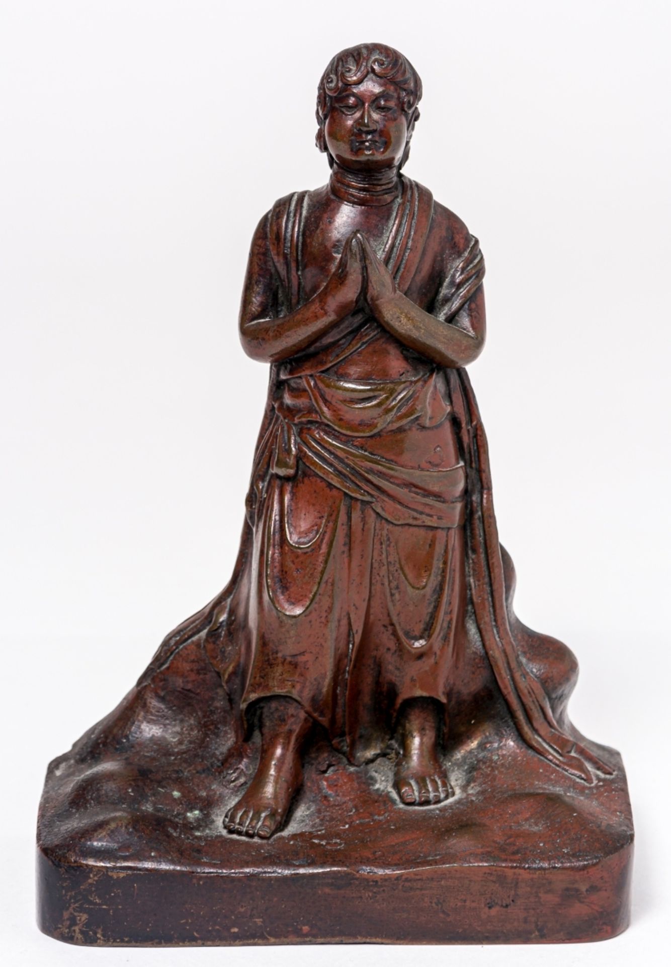 MARIA ALS BUDDHAJapan, Bronze, mit Signatur, wohl 18. Jh.20 x 14,5 x 8 cm, Gewicht: 1604