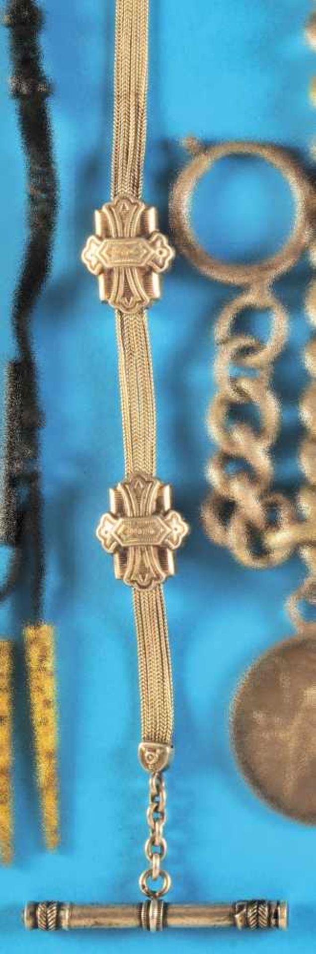 Silver pocket watch chain, Biedermeier