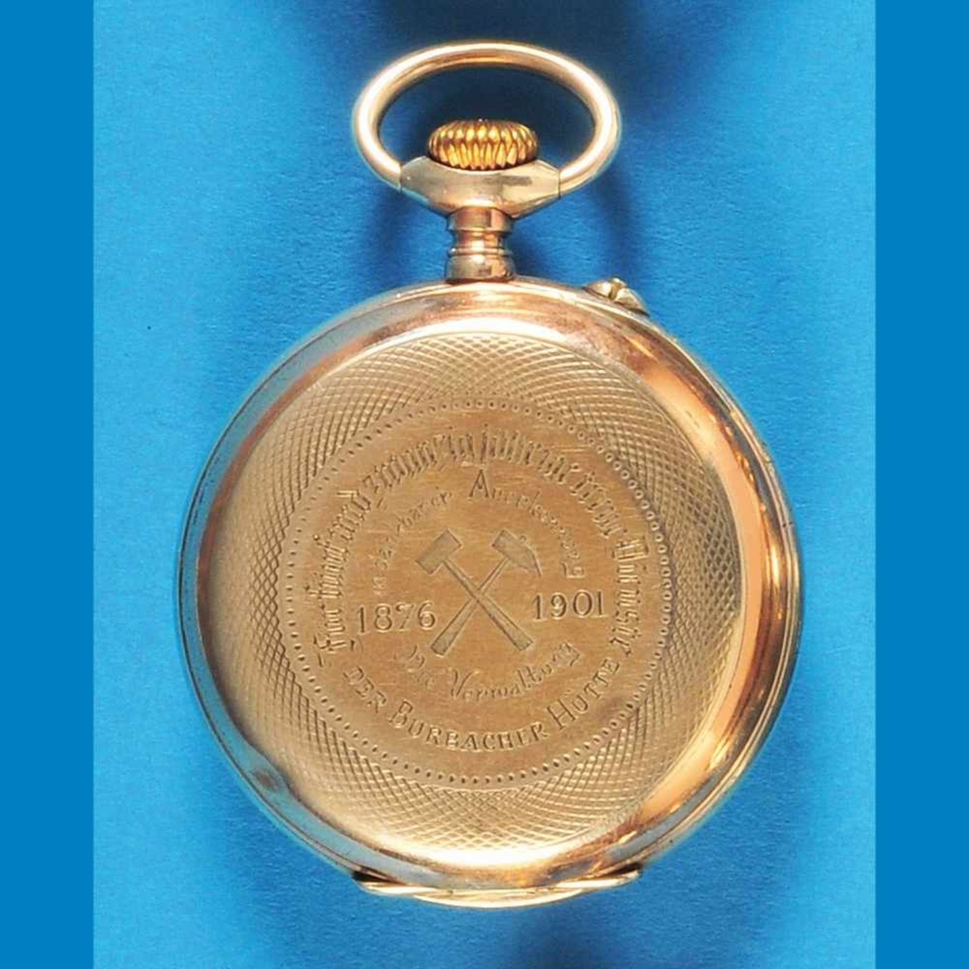 Silver pocketwatch in selling-case Burbacher HütteSilber-Taschenuhr im Verkaufs-Etui, Burba - Bild 2 aus 2