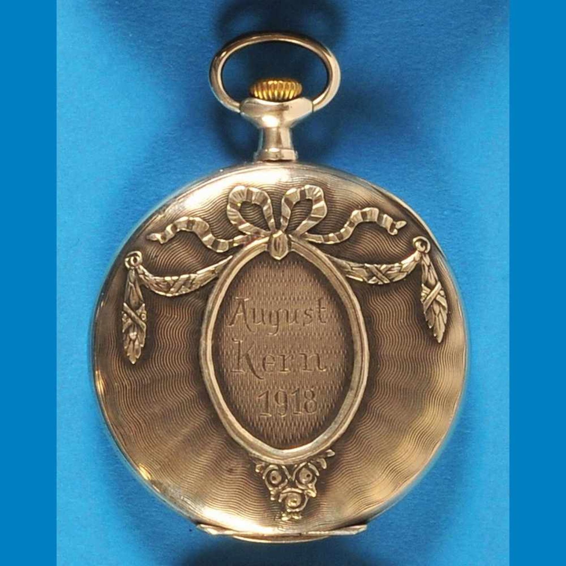 Silver motive pocket watch, JuveniaSilberne Motivtaschenuhr, Juvenia, auf der Werkschale Bl - Bild 2 aus 2